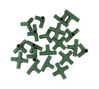 Connecteurs de cadre de serre, joint en plastique PP robuste de 11 mm pour structures de jardin, cadres froids et systèmes d'arrosage, support stable par temps venteux, vert (mélange)