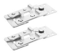 Connecteurs de Canapé en Métal, Lot de 2, Argenté, pour Sections Modulables | Compatibles avec Module D’angle et Modules Inclinables, Entraxes 39x17 MM et 39x26,4 Mm, Usage Pro