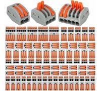 Connecteurs de fils compacts AIMOONSA - kit 110 pcs (55×2P 45×3P 10×5P) orange Nylon PA6 20-12/24-14 AWG