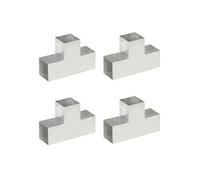 vidaXL Connecteurs de poteau 4pcs Forme en T Métal galvanisé 101x101mm