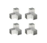vidaXL Connecteurs de poteau 4pcs Forme en Y Métal galvanisé 101x101mm Gris G