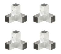 Connecteurs de poteau en Y - VIDAXL - Métal galvanisé - 71x71 mm - 170x170x175 mm - Électro-galvanisé