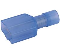 Connecteurs Hella pour câbles plats, conformes à la norme ISO, section 1,5-2,5, couleur bleu, dimensions 6,3 x 0,8 mm, quantité : 50 pièces