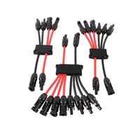 Connecteurs parallèles solaires 2 à 4/6/8 voies en Y, rallonge de panneau solaire 10AWG, séparateur de câble solaire pour connexion parallèle 2In6Out 2Pcs