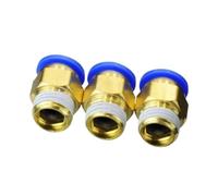 Connecteurs pneumatiques mâles à une touche, 10 pièces par Lot PC16-04,16mm à 1/2 pouces