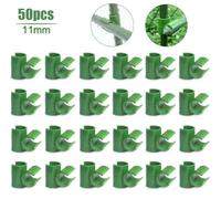 Connecteurs pour treillis - Clips en plastique pour supports de plantes - Paquet de 50 - 11 mm - Pour jardin et potagers