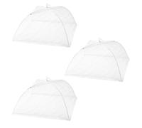 CONNECTION 3 Pièces Cloche Alimentaire Pliable Anti-Mouche 32 × 32 cm Cloche Alimentaire Anti Insectes Cloche Anti Mouche Capots Anti-Mouches en Maille pour Cuisines Extérieur Fruits Fêtes Barbecue