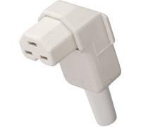 Connectique pour appareils chauffants Kalthoff 1562 ... 156206 femelle, coudé Nombre total de pôles: 2 + PE 16 A blanc 1 pc(s)