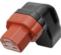 Connectique pour appareils chauffants série (connecteur réseau) 444 Kalthoff 444P/Si/Wi 444004 femelle, coudé Nombre total de pôles: 2 + PE 16 A noir, rouge 1