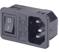 Connectique pour appareils réfrigérants 501637 embase mâle verticale Nombre total de pôles: 2 + PE 10 A noir 1 pc(s)