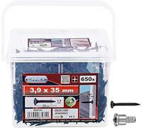 Connex B30124 Lot de 650 Vis à fixation rapide butée de profondeur PH 3,5 x 35 mm