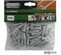 Connex B33387 Chevilles universelles 6 x 30 mm Polyamide 100 pièces