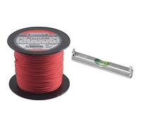 Connex COX781547 Cordeau de maçon 100 m Max 60 kg 1,7 mm Rouge & Stanley 0-42-287 Niveau à Ficelle, Multicolore, 80 mm