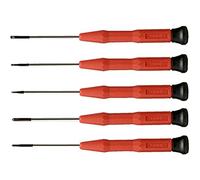 Connex COXT977008 Set de tournevis de mécanique de précision fente/PH 5 pièces, Argent/noir/rouge
