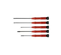Connex COXT977009 Set de tournevis de mécanique de précision long 5 pièces, Argent/noir/rouge