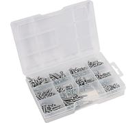 Connex DP8500119 Assortiment de 265 vis à tarauder Différentes tailles à tête cylindrique PH Phillips Drive Entièrement filetage galvanisé Coffret assortiment de vis