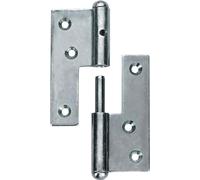 Connex DYB2006581 Charnière de porte galvanisée à gauche à visser 160 mm Bleu galvanisé