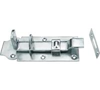 Connex DYB2206021 Verrou de serrure 75 x 200 mm coudé, avec gâche galvanisée, loquet de porte, poignée, serrure de porte, ferrure