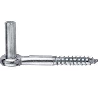 Connex DYB2900191 Crochet à visser galvanisé Ø 13 x 10 x 110 mm Crochet à visser avec mandrin et crochet de portail et de support/ferrures pour clapets