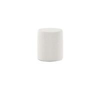 CONNIE - Pouf Rond 41cm Tissu Bou lanc -