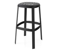 Connubia, Tabouret Industriel Fixe. Structure métal Noir Mat
