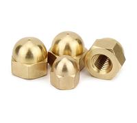 CONPHERON Écrou Borgne en Laiton, Écrou Hexagonal à tête Bombée Ecrou Cache-Boulons M6, 10 pcs