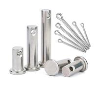 CONPHERON Goupilles Trou Unique & Goupilles Fendues Goupilles de Chape en Acier Inoxydable Goupille Cylindrique à Tête Plate (M3×20mm, 10 Jeu)
