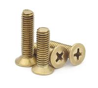 CONPHERON Vis Cruciformes à tête Plate, Vis à Tête Fraisée Croisé en Laiton, M8x50 mm,3 pcs