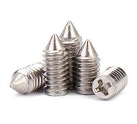 CONPHERON Vis Sans Tete, Vis Pointeau Phillips/Rainure Croisée, Vis Sans Tête Conique en Acier Inoxydable 304,M3x4mm, 60 pcs