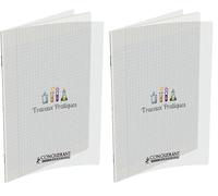 CONQUERANT 36691 Cahier Classique Travaux Pratiques Couverture Polypropylène A4 Papier Vert (Lot de 2)