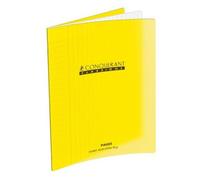 Conquérant 47512 Cahier Classique Piqûre Couverture Polypropylène Rigide Transparente A5+ Papier Jaune