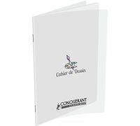 Cahier Conquerant Classique Agrafe 170X220 32P 90G Uni Dessin Polypro Incolore