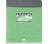 Conquérant 92032 Cahier Sept Piqûre Couverture Offset A4+ 240 x 320mm Papier Vert