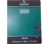 Conquerant Cahier de dessin 7 Agrafe 170 x 220 mm 16 pages 90 g uni assorti