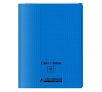 Cahier A Rabat Conquerant Classique Agrafe 240X320 96P 90G Seyes Polypro Bleu