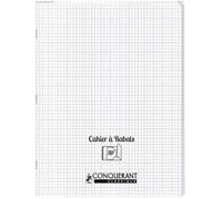 Cahier A Rabat Conquerant Classique Agrafe 240X320 96P 90G Q5/5 Polypro Incolore