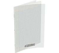 CONQUERANT Cahier Classique 24x32cm Grands Carreaux Seyès 48 Pages Agrafées Couverture Polypro Incolore