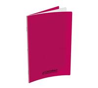 CONQUERANT Cahier Classique 24x32cm Grands Carreaux Seyès 96 Pages Agrafées Couverture Polypro Rose