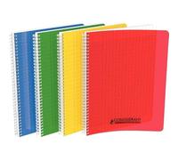Conquérant Cahier Classique A4 Grands Carreaux Seyès 180 Pages Reliure Intégrale Couverture Polypro Coloris Assortis