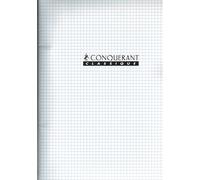 CONQUÉRANT Cahier Couverture Polypro 90g 24 x 32 cm 96 p Petits carreaux 5x5 Translucide