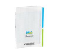 Conquerant Cahier 2 sections Classique agrafé 240x320 mm 96 pages 90 g Seyes polypro incolore