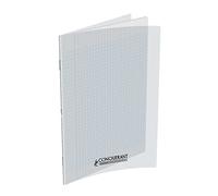 CONQUERANT Cahiers Classique 24x32cm Grands Carreaux Seyès 96 Pages Agrafées Couverture Polypro coloris aléatoire - Lot de 10