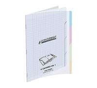 Conquérant Classique Cahier grands carreaux sans spirales 140 Pages 24 x 32 cm Incolore