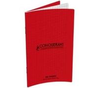 Conquerant classique carnet 90 x 140 mm, quadrill, 96 pagescouverture en polypro, rouge, agraf, papier de 90 g m2 -400013591 Rouge G