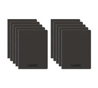 CONQUERANT Lot de 10 Cahiers conquérant polypro agrafé 24x32 cm 96P 90G grands carreaux noir