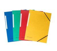CONQUÉRANT Lot de 10 Chemise 3 Rabats A4 avec Elastique Couverture Carte Recy Assortis