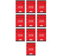 Conquérant Lot de 10 Feuilles Simples A4 Seyès 100 Pages 80g Grands Carreaux Sous Film Roses