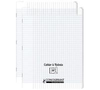 Cahier à rabats - CONQUERANT CLASSIQUE - 24x32 cm - 96 pages - Séyès - Incolore