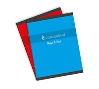 CONQUÉRANT Lot de 2 Cahiers de musique et chants 17x22 cm 24 + 24 pages 90/70 g coloris aléatoires