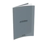 CONQUÉRANT Lot de 3 Cahiers Polypro 240 x 320 mm séyès Grands carreaux Gris